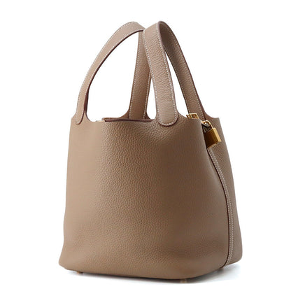 HERMES Picotin Lock Etoupe Taurillon Clemence Size MM