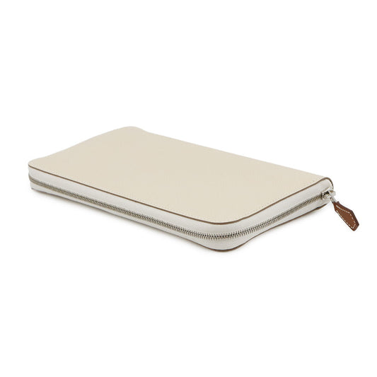 HERMES Azap Long silk in Craie Epsom