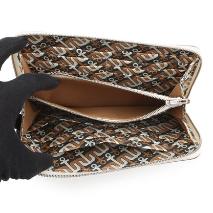 HERMES Azap Long silk in Craie Epsom