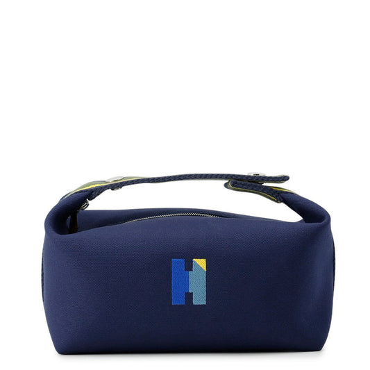 HERMES Brid a Black Marine Canvas Size PM