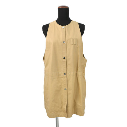 HERMES Leather gilet Size 36 Beige5E1617DA Calf Leather