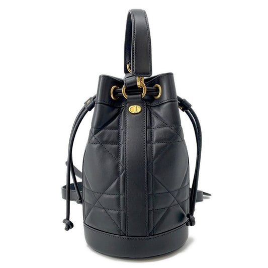 Dior Maxicannage Backpack BlackM3350UHOW_M900 Calf Leather Size Small
