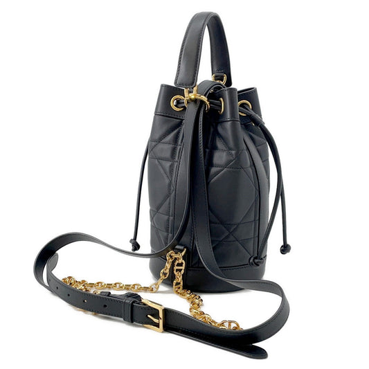 Dior Maxicannage Backpack BlackM3350UHOW_M900 Calf Leather Size Small