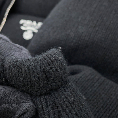 PRADA Knitted Down Jacket Size 36 BlackP25I07 Wool 70% Cashmere30%