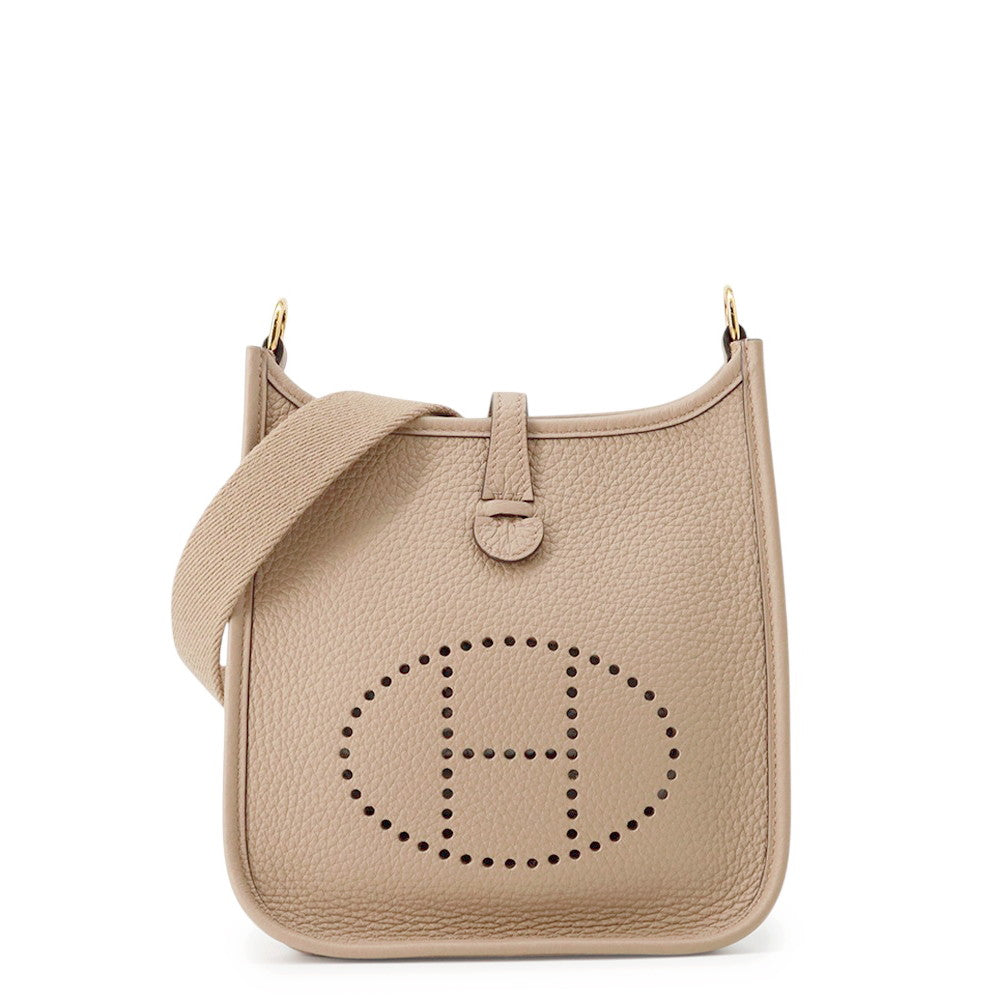 HERMES Evelyne Long Beige Marfa Taurillon Clemence Size TPM