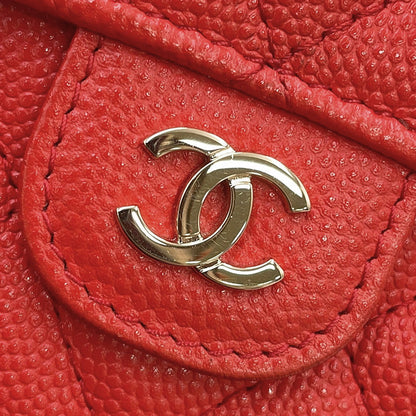 CHANEL Matelasse CC Logo Flap Wallet RedA84341 Caviar Leather