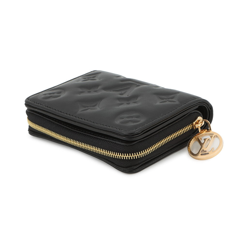 LOUIS VUITTON Portefeuille Lou BlackM81599 Lamb Leather/Monogram・Pattern