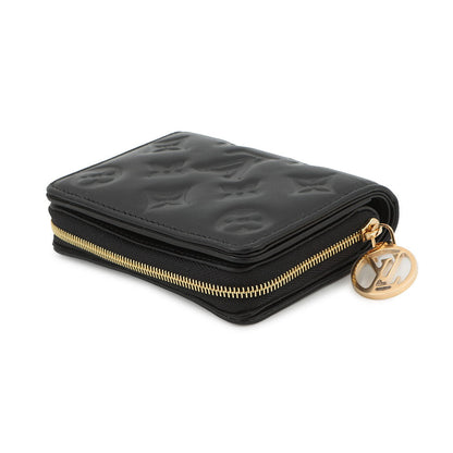 LOUIS VUITTON Portefeuille Lou BlackM81599 Lamb Leather/Monogram・Pattern