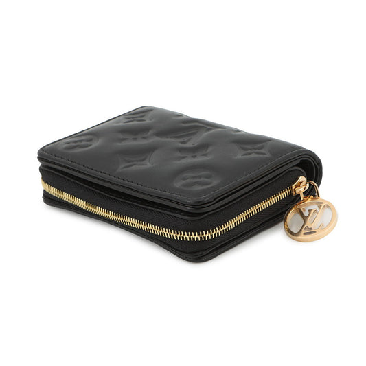 LOUIS VUITTON Portefeuille Lou BlackM81599 Lamb Leather/Monogram・Pattern