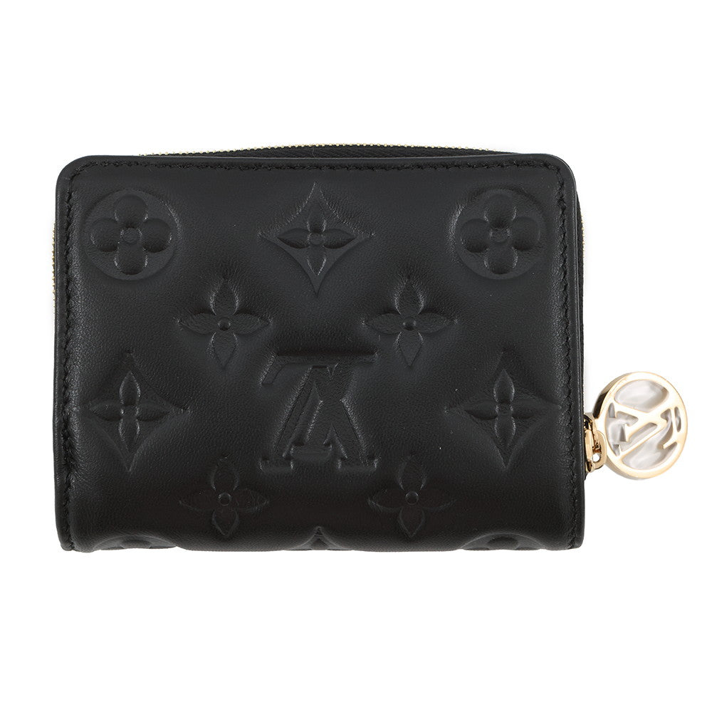 LOUIS VUITTON Portefeuille Lou BlackM81599 Lamb Leather/Monogram・Pattern