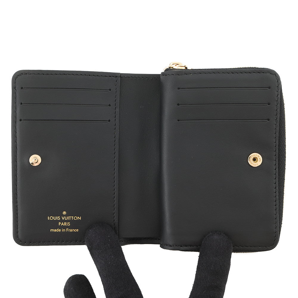 LOUIS VUITTON Portefeuille Lou BlackM81599 Lamb Leather/Monogram・Pattern
