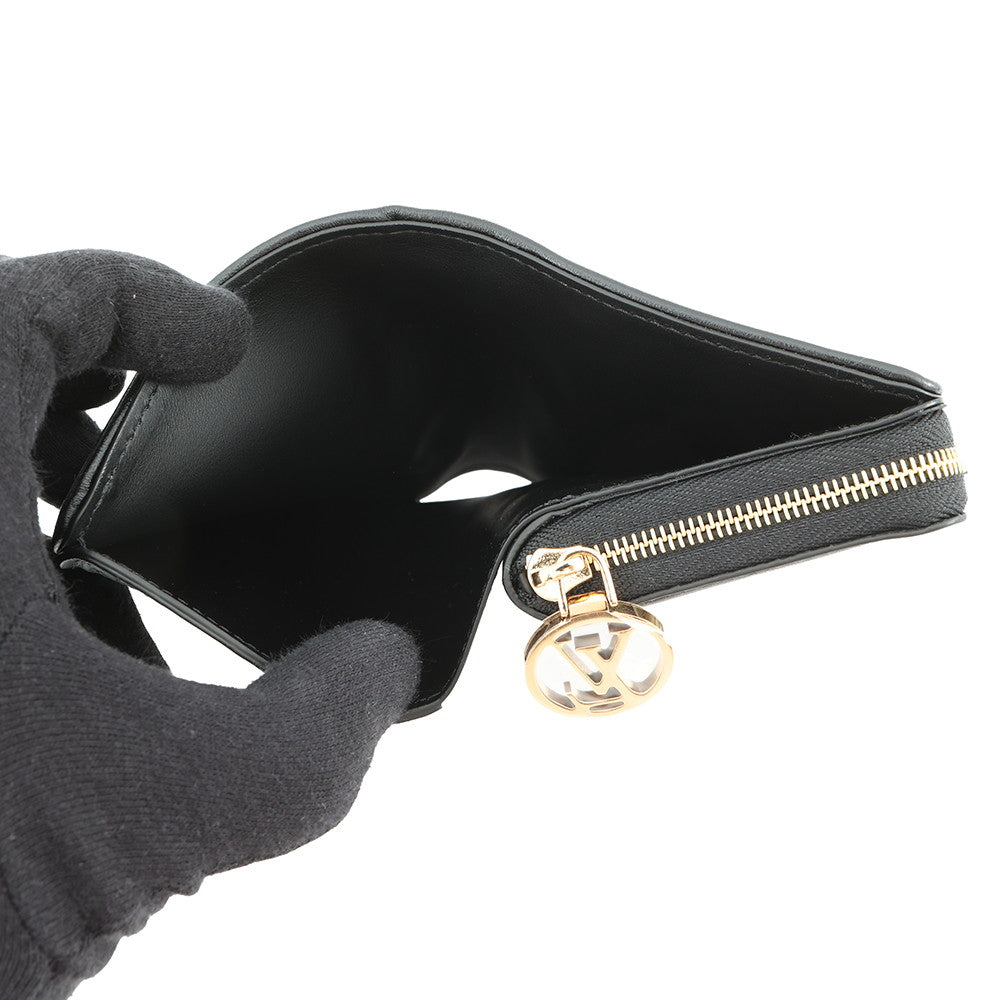 LOUIS VUITTON Portefeuille Lou BlackM81599 Lamb Leather/Monogram・Pattern
