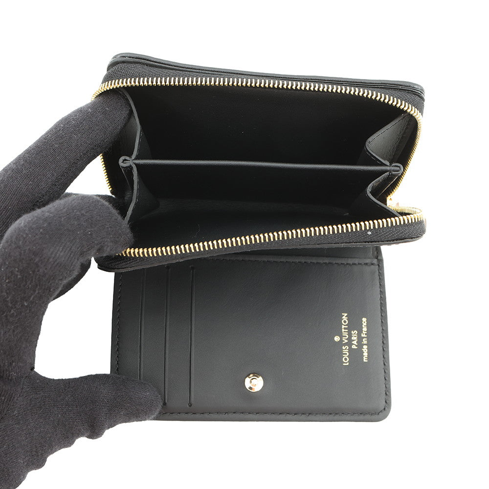 LOUIS VUITTON Portefeuille Lou BlackM81599 Lamb Leather/Monogram・Pattern