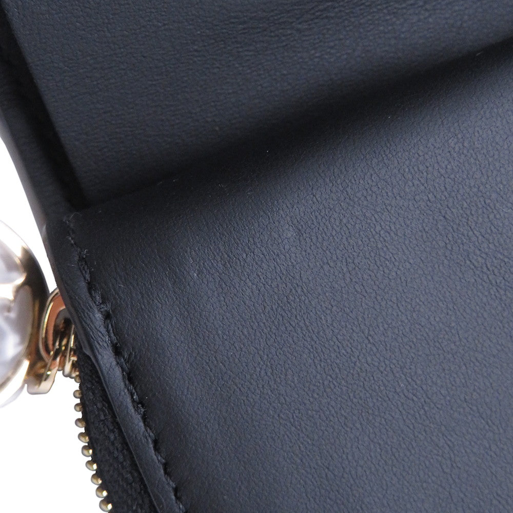 LOUIS VUITTON Portefeuille Lou BlackM81599 Lamb Leather/Monogram・Pattern