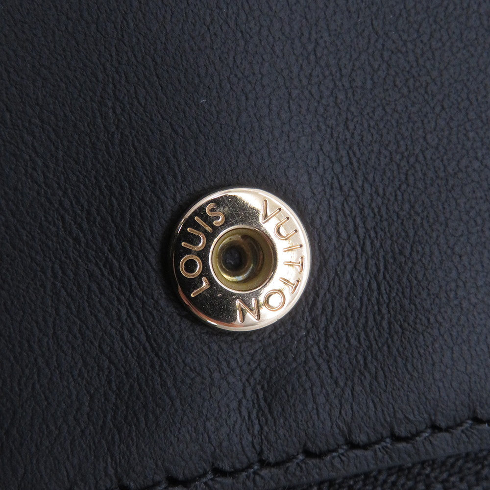 LOUIS VUITTON Portefeuille Lou BlackM81599 Lamb Leather/Monogram・Pattern