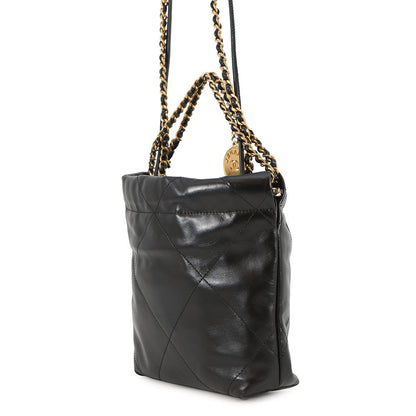 CHANEL CHANEL22 ChainShoulder Bag BlackAS3980 Shiny Calf Leather Size Mini