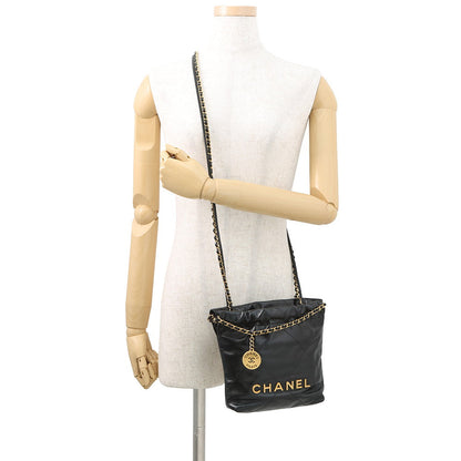 CHANEL CHANEL22 ChainShoulder Bag BlackAS3980 Shiny Calf Leather Size Mini