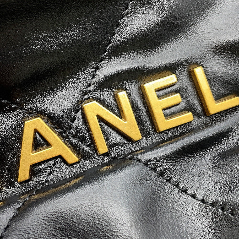 CHANEL CHANEL22 ChainShoulder Bag BlackAS3980 Shiny Calf Leather Size Mini