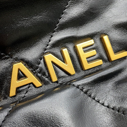 CHANEL CHANEL22 ChainShoulder Bag BlackAS3980 Shiny Calf Leather Size Mini