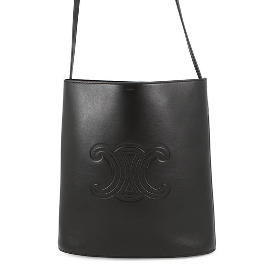 CELINE Triomphe bucket bag Black118293 Calf Leather Size Small