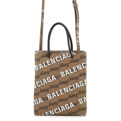 BALENCIAGA Large shopping bag Brown/Black693805 PVC Leather