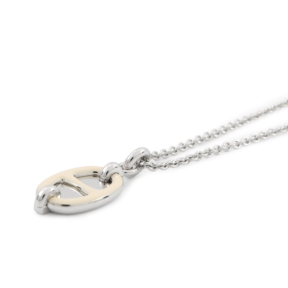 HERMES Mini Mayon Necklace Size PM claim Lacquer Metal