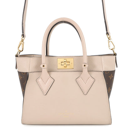 LOUIS VUITTON On My Side Greige/Light BlueM57729 Monogram Calf Leather Size PM