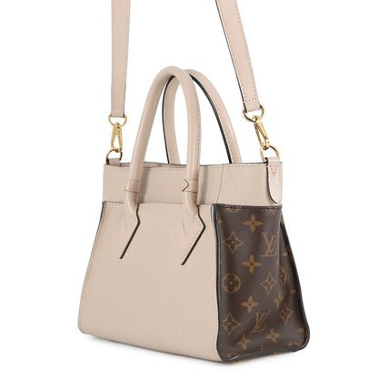 LOUIS VUITTON On My Side Greige/Light BlueM57729 Monogram Calf Leather Size PM