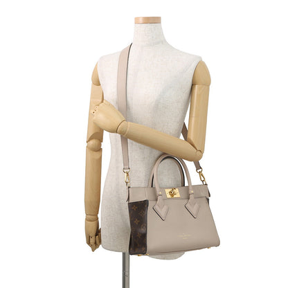 LOUIS VUITTON On My Side Greige/Light BlueM57729 Monogram Calf Leather Size PM