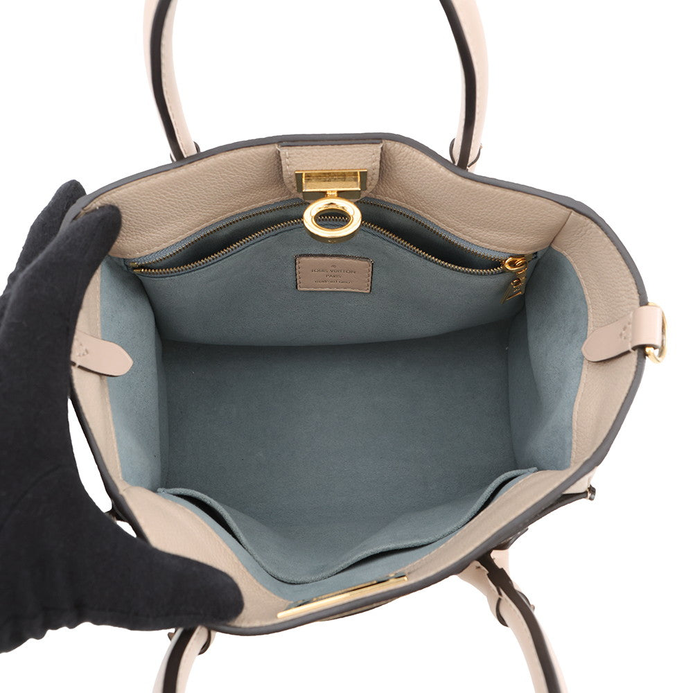 LOUIS VUITTON On My Side Greige/Light BlueM57729 Monogram Calf Leather Size PM