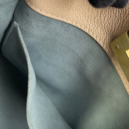 LOUIS VUITTON On My Side Greige/Light BlueM57729 Monogram Calf Leather Size PM