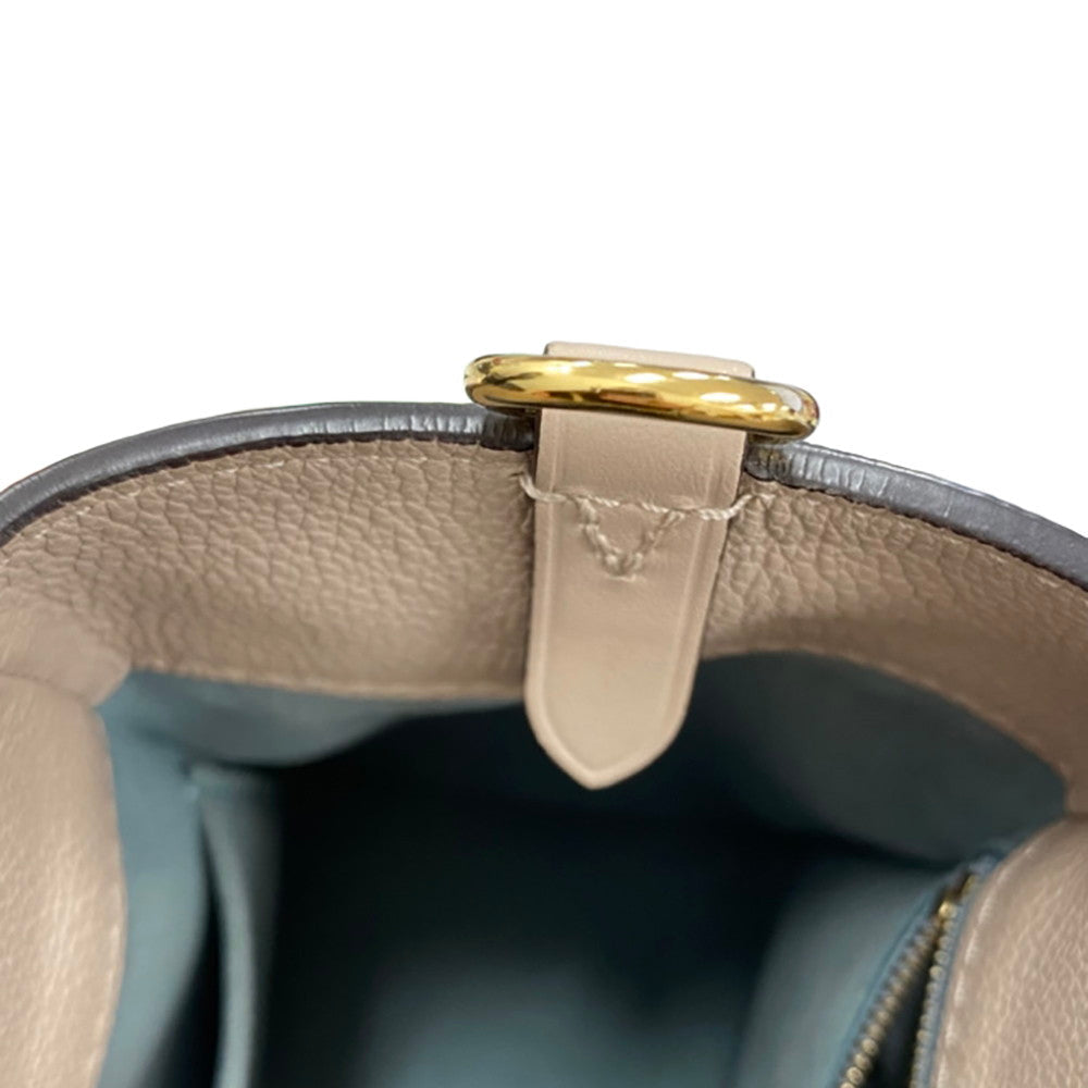 LOUIS VUITTON On My Side Greige/Light BlueM57729 Monogram Calf Leather Size PM