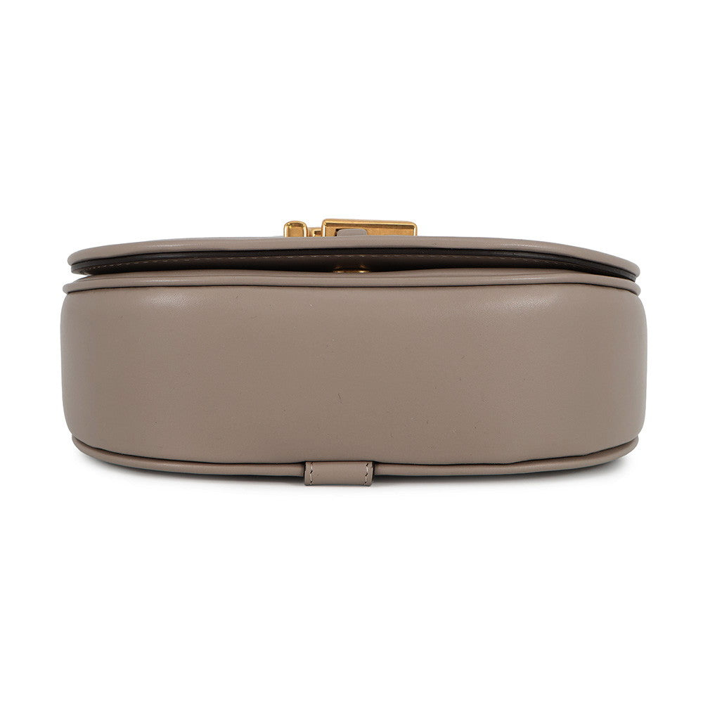 FENDI C'mon Shoulder Bag Greige8BS082 Leather Size Small