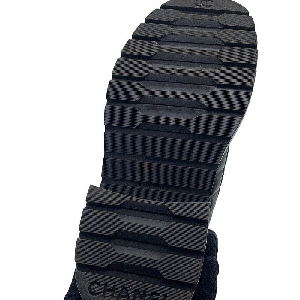 CHANEL CC Logo Short Boots BlackG39516 Leather Size 35