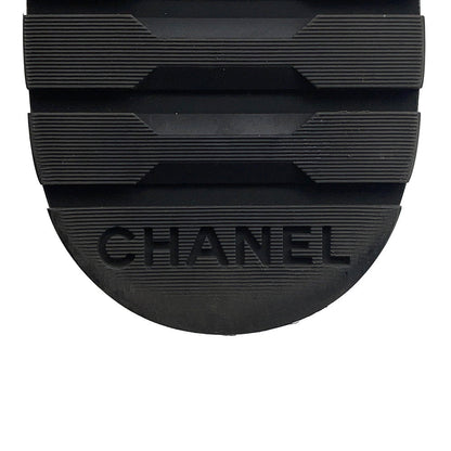 CHANEL CC Logo Short Boots BlackG39516 Leather Size 35