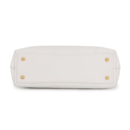 CHANEL Matelasse 2wayHandbag White Calf Leather