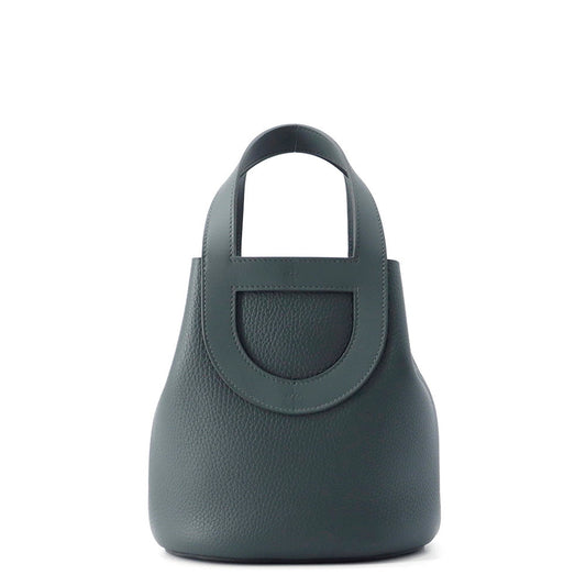 HERMES In the loop Vert Mangrove Taurillon Clemence Swift Leather Size 18