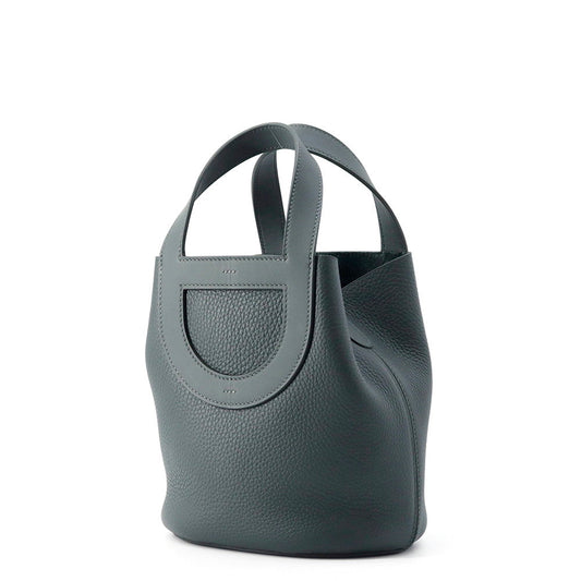 HERMES In the loop Vert Mangrove Taurillon Clemence Swift Leather Size 18