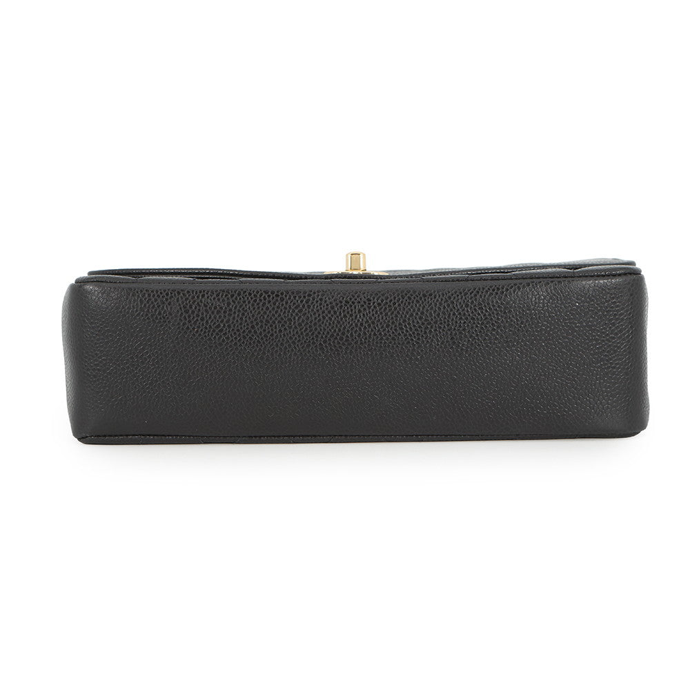CHANEL Matelasse Diana Single Flap Chainshoulder Bag BlackA01165 Caviar Leather Size 25