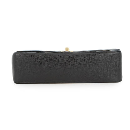 CHANEL Matelasse Diana Single Flap Chainshoulder Bag BlackA01165 Caviar Leather Size 25