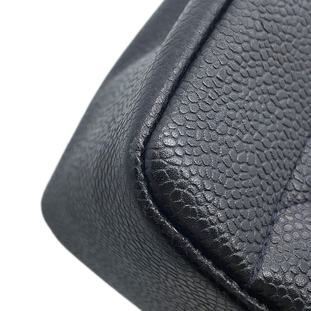 CHANEL Matelasse Diana Single Flap Chainshoulder Bag BlackA01165 Caviar Leather Size 25