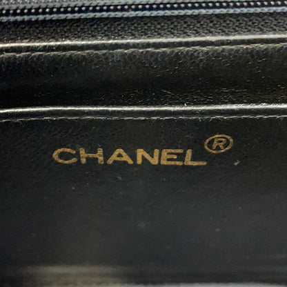 CHANEL Matelasse Diana Single Flap Chainshoulder Bag BlackA01165 Caviar Leather Size 25