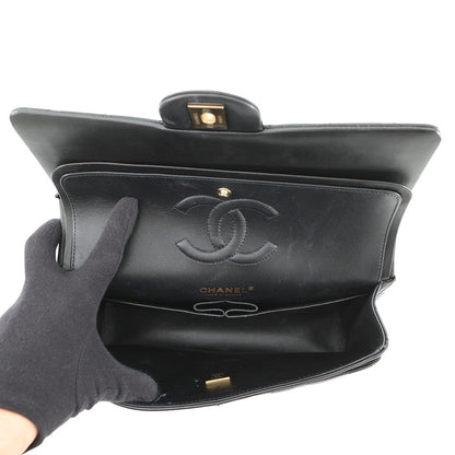 CHANEL Matelasse W Flap Chain Shoulder 24 Year Cruise BlackA01112 Lambskin Size 25