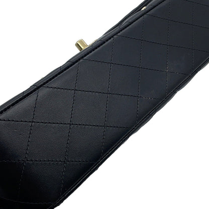 CHANEL Matelasse W Flap Chain Shoulder 24 Year Cruise BlackA01112 Lambskin Size 25