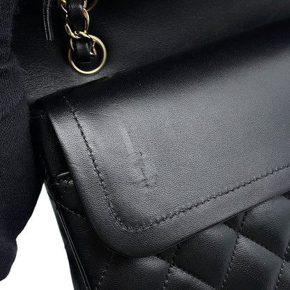 CHANEL Matelasse W Flap Chain Shoulder 24 Year Cruise BlackA01112 Lambskin Size 25