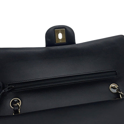 CHANEL Matelasse W Flap Chain Shoulder 24 Year Cruise BlackA01112 Lambskin Size 25