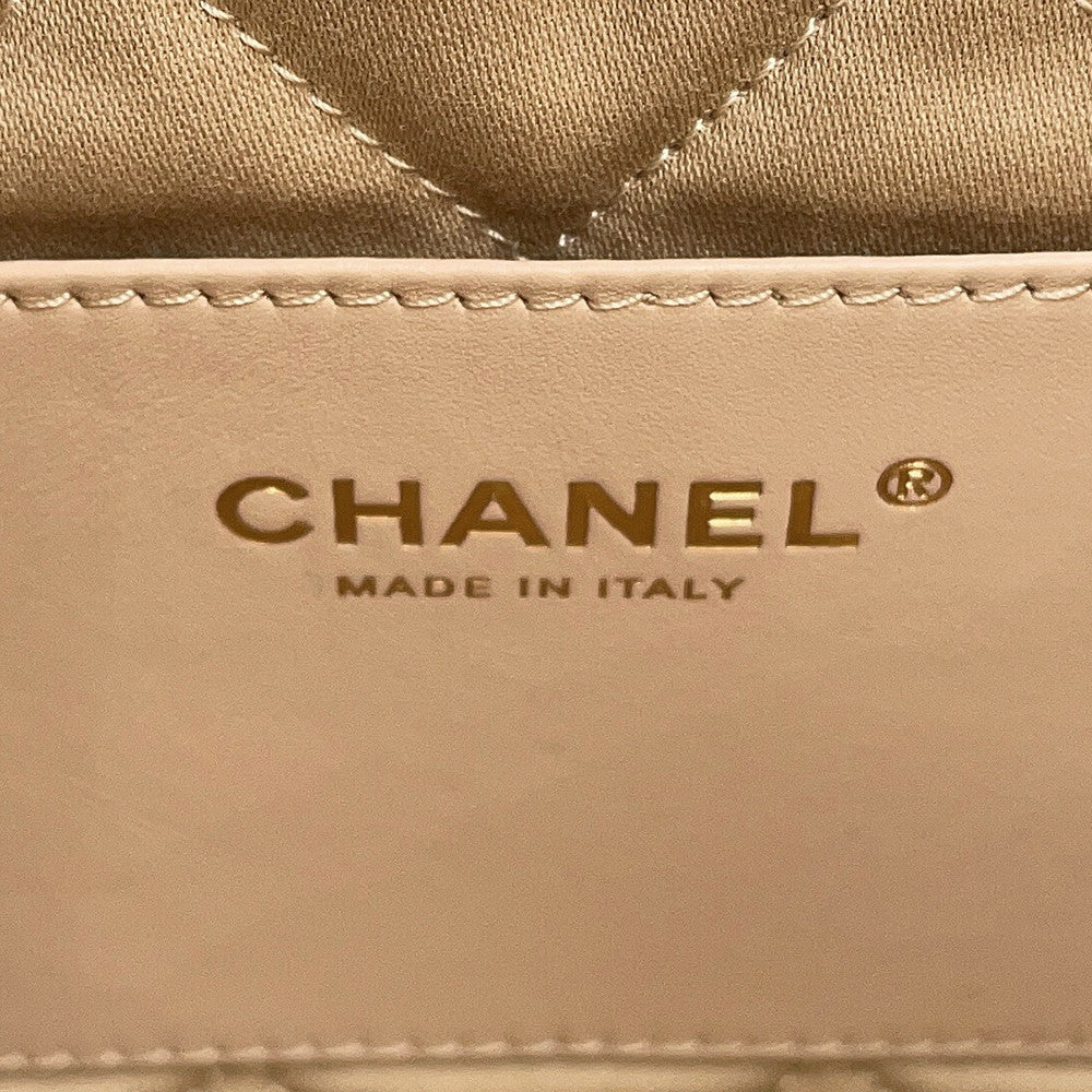 CHANEL CHANEL22 ChainShoulder Bag GoldAS3980 Metallic Calf LeatherLeather Size Mini