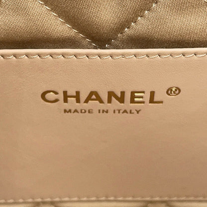 CHANEL CHANEL22 ChainShoulder Bag GoldAS3980 Metallic Calf LeatherLeather Size Mini