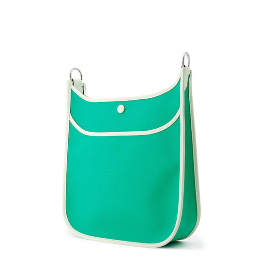 HERMES Neo Evelyne Menthe/Blue Azteque/Vert Fizz Toile Officier Swift Leather Size PM