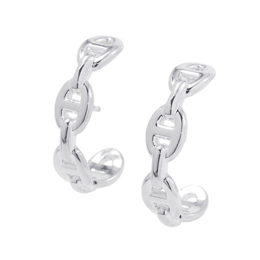 HERMES Chaine d'Ancre Earrings SV925